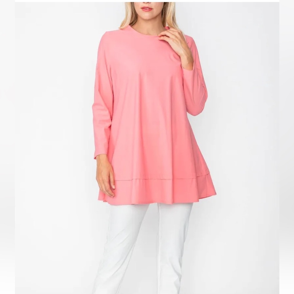 COPY - IC Collection size M PLEATS DETAIL Nylon Spandex Tunic Top